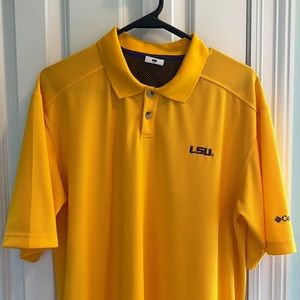 Men’s Large Columbia LSU shirt with collar